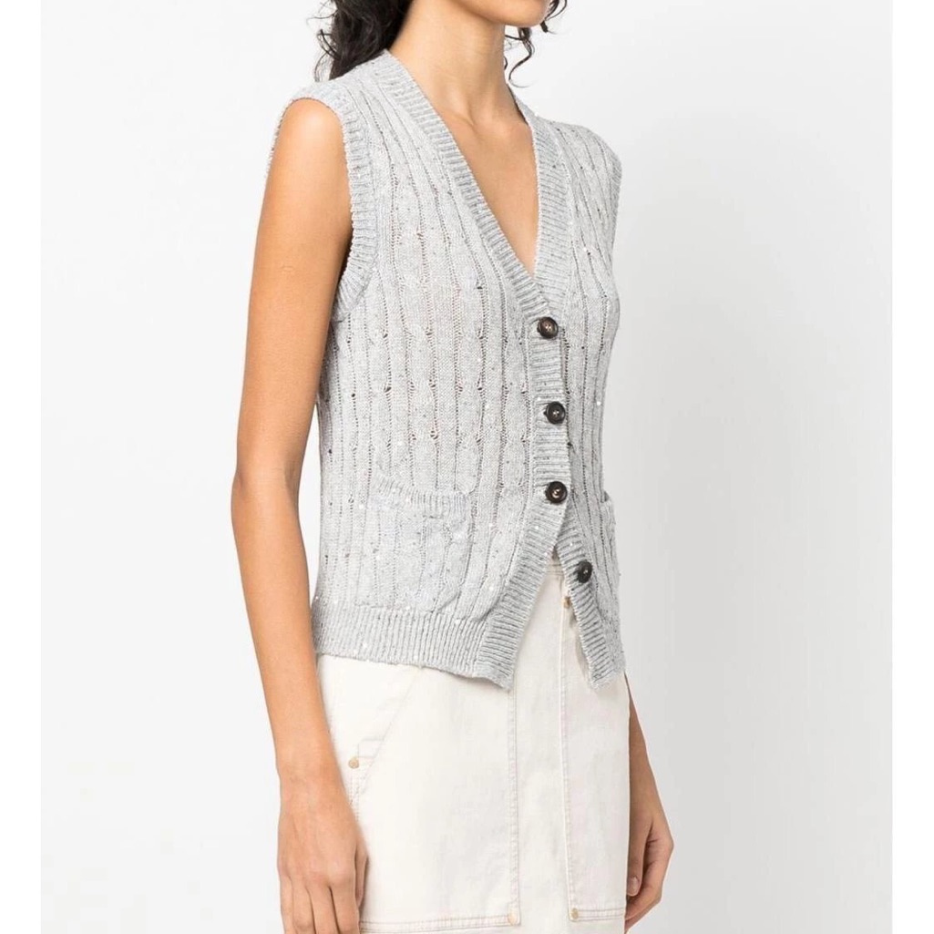 Brunello Cucinelli Linen Knit Vest